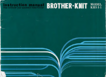 Brother KH551 User Guide