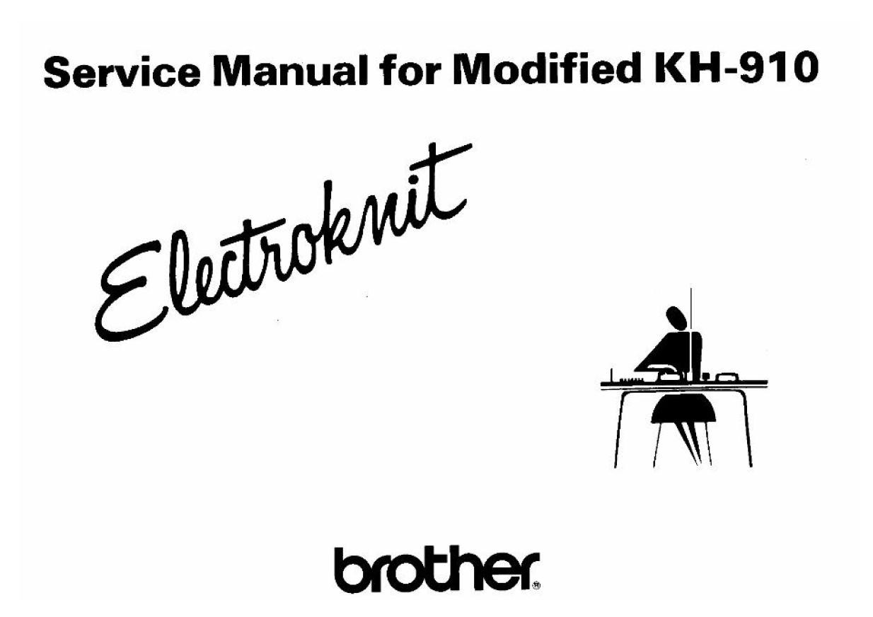 Brother KH910-Service Manual